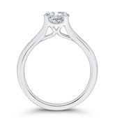 14K White Gold Solitare Diamond Engagement Ring- Special Order Only